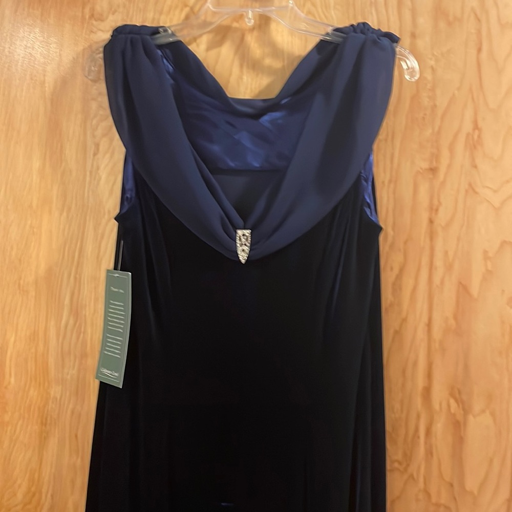 Special Occassion Velvet Blue Dress 12 NWT